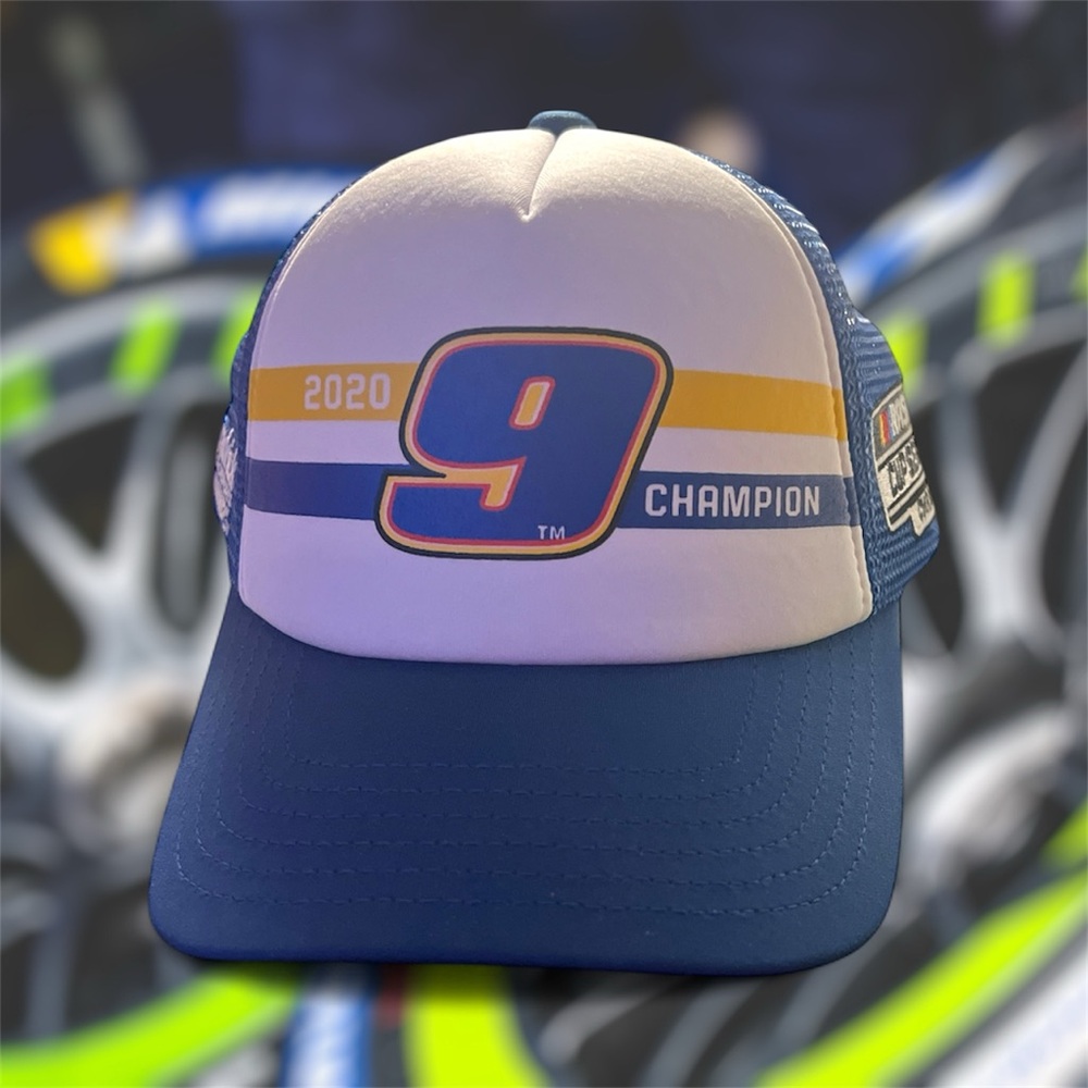 Nascar - Chase Elliot- #9 car. Blue and White Racing Cap. FREE SHIPPING